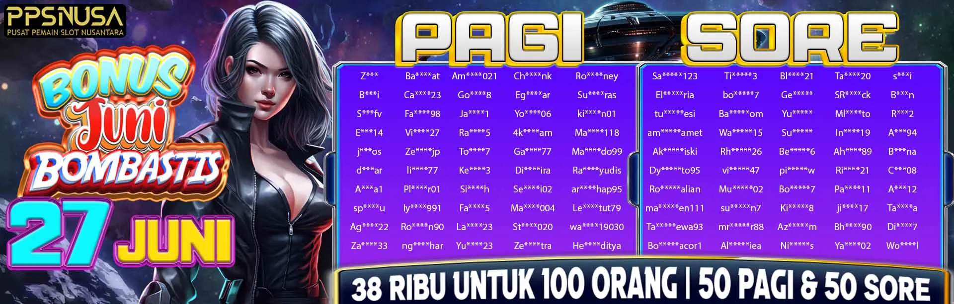 PEMENANG UNDIAN MALAM PPSNUSA "Bonus JUNI BOMBASTIS" 27 JUNI 2025