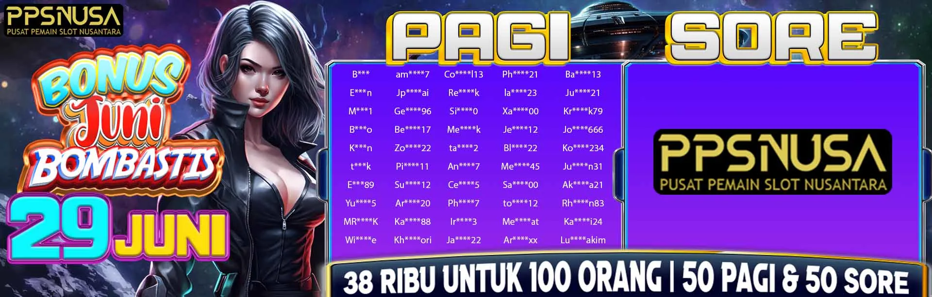 PEMENANG UNDIAN PAGI PPSNUSA "Bonus JUNI BOMBASTIS" 29 JUNI 2025				