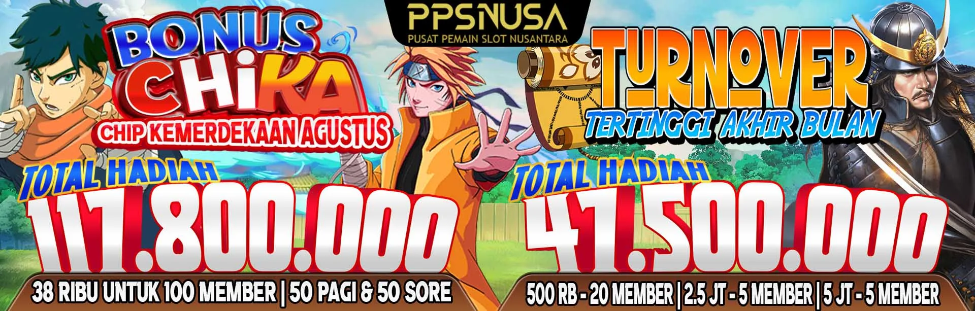 BONUS CHIKA (CHIP KEMERDEKAAN AGUSTUS)