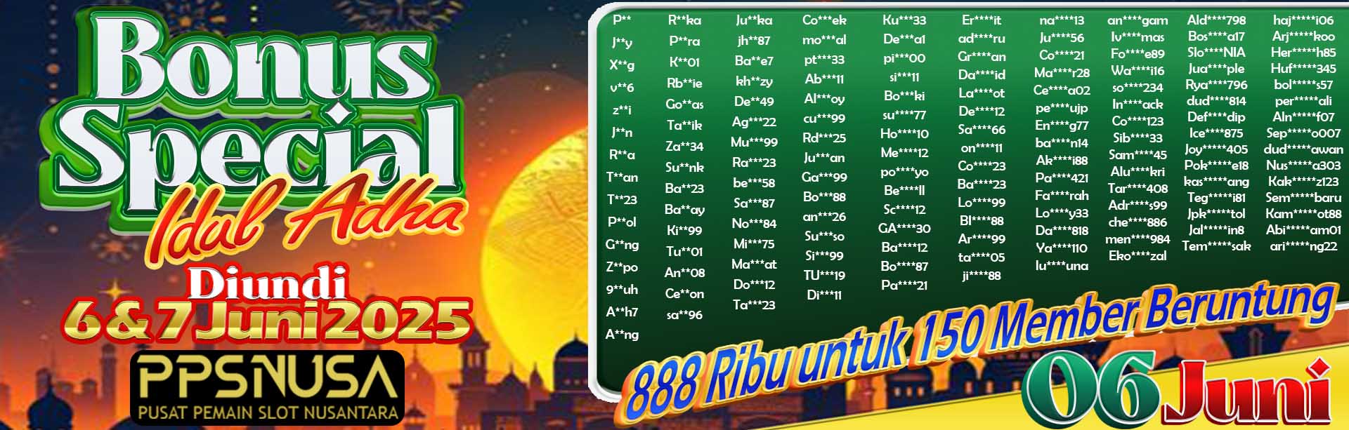 BONUS IDUL ADHA 06 June 2025