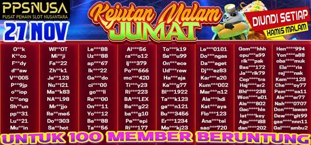 PEMENANG BONUS UNDIAN MALAM JUMAT