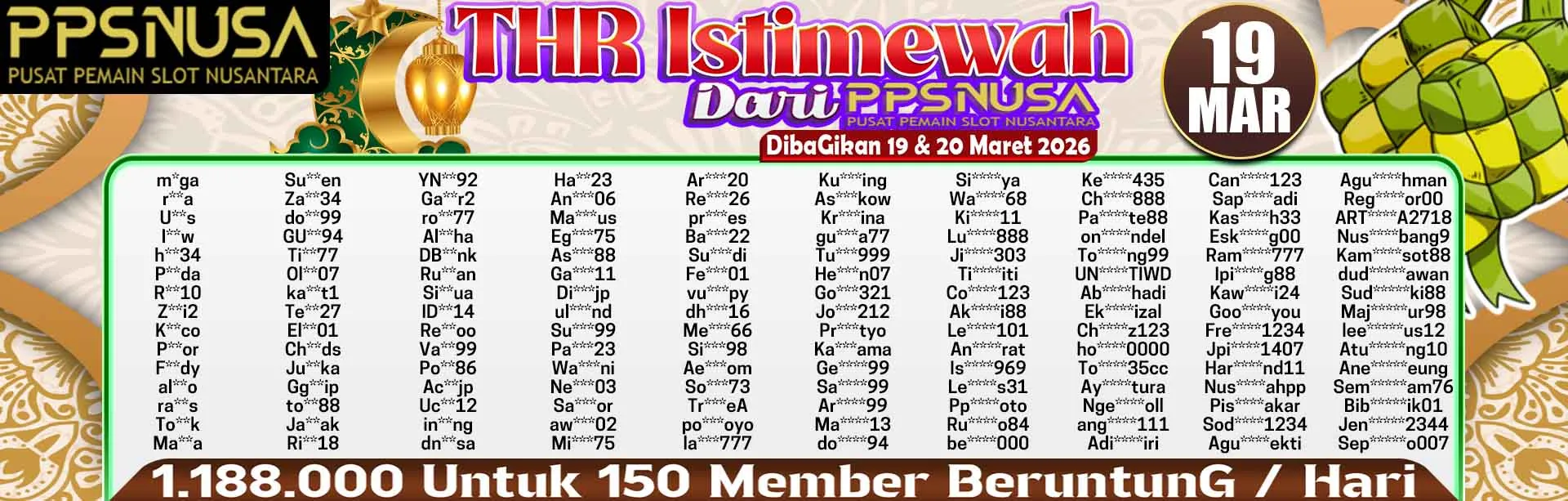 THR dari PPSNUSA 19 Maret 2026