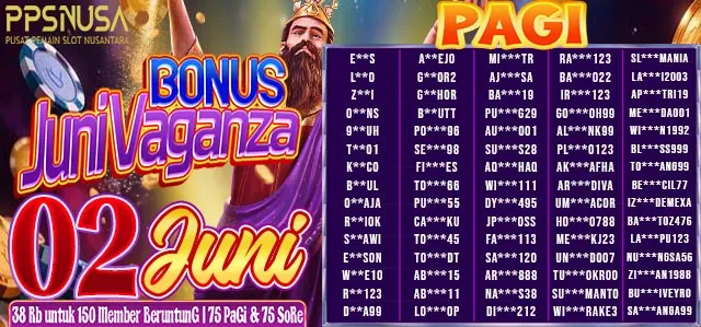 PEMENANG UNDIAN PAGI PPSNUSA "Bonus Juni VaganZA" 2 JUNI 2026
